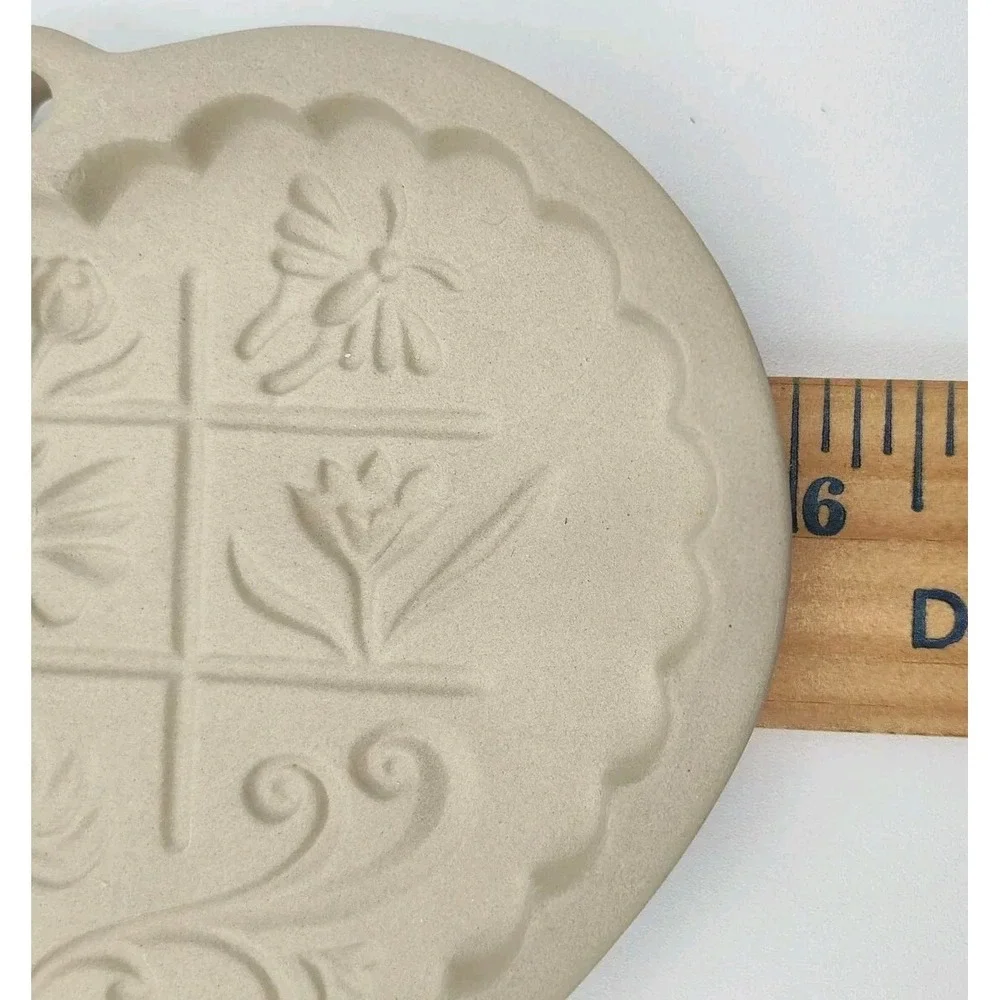 Pampered Chef 96' GARDENS OF THE HEART Clay Mold SEE‎ PICS NOT USED
